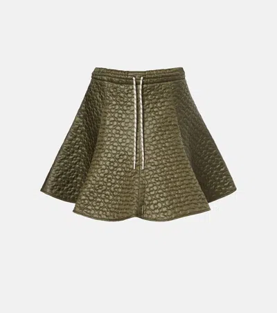 Moncler Floral Miniskirt In Green
