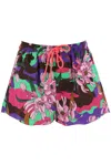 MONCLER FLORAL MOTIF POPLIN SHORTS FOR WOMEN IN MIXED COLORS