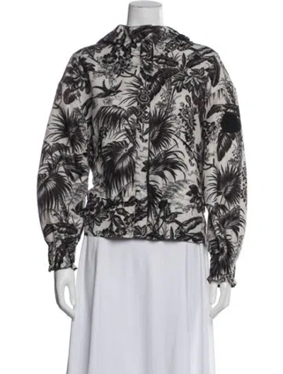 Pre-owned Moncler Floral Print Down Jacket In Multi