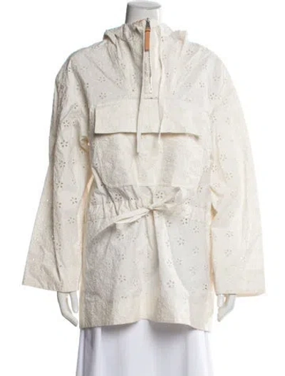 Pre-owned Moncler Floral Print Down Jacket In Neutral