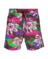 Moncler Multicolor Printed Swim Shorts In Multicolor