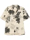 Moncler Chemise En Coton À Imprimé Floral In Neutrals