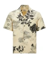 Moncler Chemise En Coton À Imprimé Floral In Nude