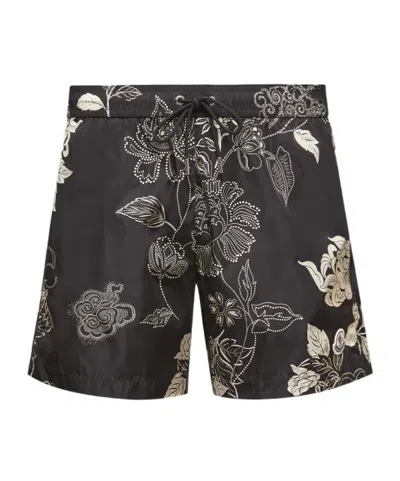 MONCLER FLORAL PRINT SWIM SHORTS