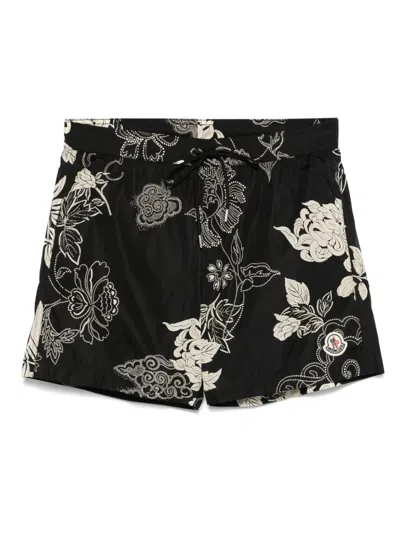 MONCLER FLORAL-PRINT SWIM SHORTS