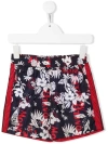 Moncler Floral-print Swim Shorts In Blue