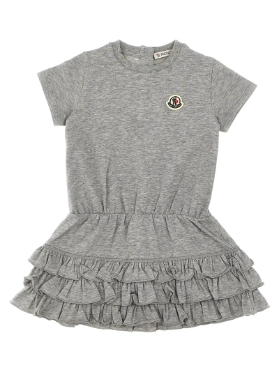 Moncler Babies' Flounce Dress In Gray
