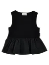 Moncler Kids' Flounced Top In Black