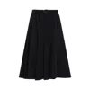 Moncler A-line Pleated Midi Skirt In Black