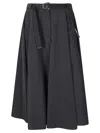 Moncler Flowing Midi Skirt In Black
