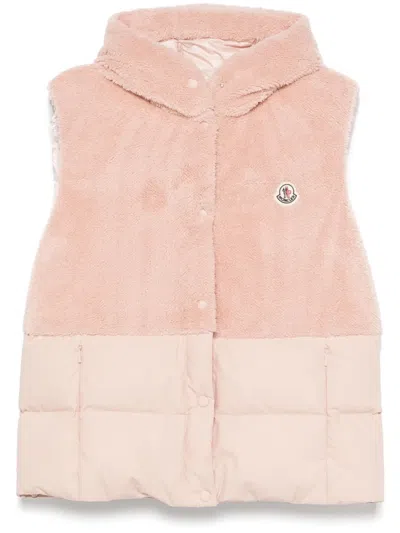 Moncler Floy Puffer Gilet In Pink