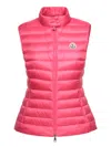 Moncler Fluo Fuchsia Nylon Igens Sleeveless Down Jacket In Fuxia