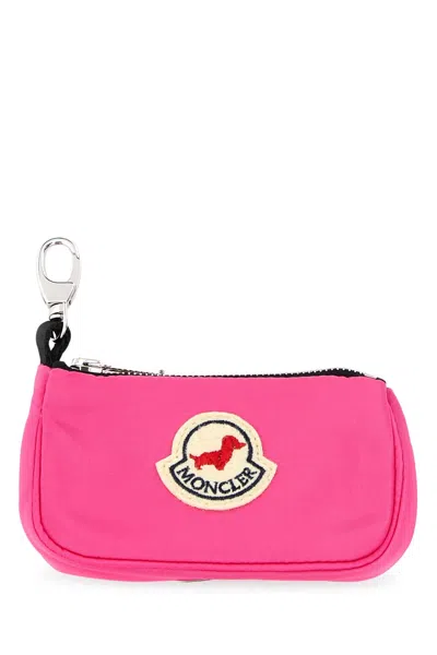 Moncler Fluo Pink Nylon Dogs Bag Dispenser