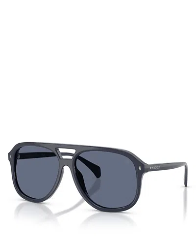 Moncler Fluxe Aviator Sunglasses, 60mm In Blue