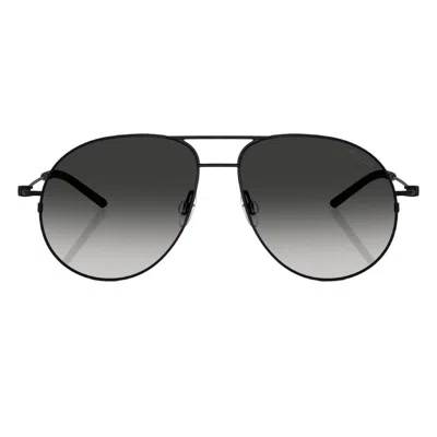Moncler Flyze Light Grey Gradient Black Pilot Unisex Sunglasses Me4002 10013c 58