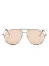 Moncler Flyze Pilot-frame Sunglasses In Grey