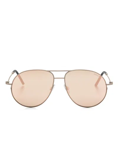 Moncler Flyze Pilot-frame Sunglasses In Grey
