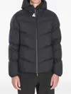 Moncler Puffer Jacket With Detachable Hood And Pockets In Black