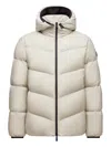 Moncler Doudoune Courte À Capuche Forez In Neutral