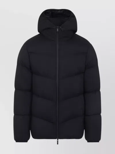 Moncler Forez Padded Stand-up Collar Jacket In Black