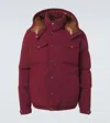 Moncler Fornas Tech & Cotton Down Jacket In Red