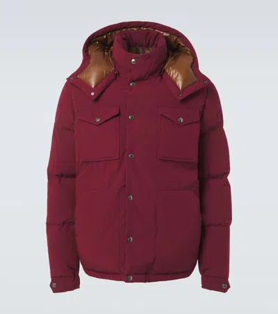 Moncler Fornas Tech & Cotton Down Jacket In Red