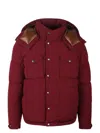 Moncler Fornas Tech & Cotton Down Jacket In Red