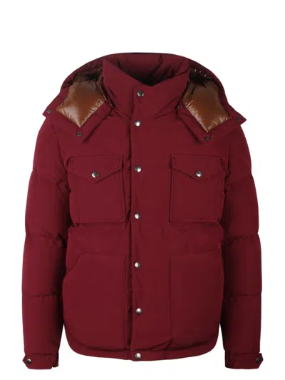 Moncler Fornas Hooded Padded Down Jacket In Red