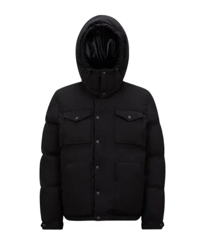 MONCLER MONCLER LOGO PATCH DOWN JACKET