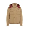 Moncler Down Jacket In Brown