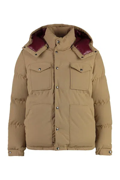 Moncler Down Jacket In Brown