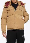 Moncler Down Jacket In Beige