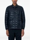 Moncler Fouine Quilted Puffer Jacket Long Sleeves In Blue