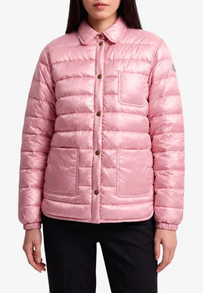 Moncler Fouine Down Jacket In Pink
