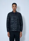 Moncler Fouine Quilted Puffer Jacket Long Sleeves In Blue