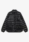 Moncler Collared Neck Jacket Front Pockets Long Sleeves In Black