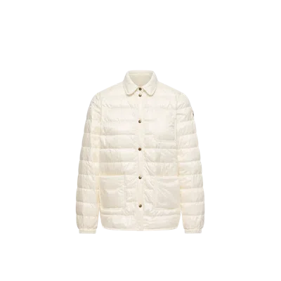 Moncler Fouine Down Shirt Jacket, Women, White, Size: 4