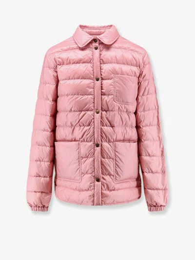 Moncler Fouine Foldable Down Jacket In Pink