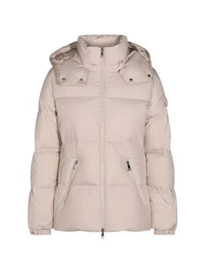 Moncler Fourmines Hooded Padded Jacket In Neutrals