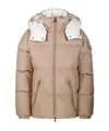 Moncler Fourmines Hooded Short Down Jacket In Animal Print