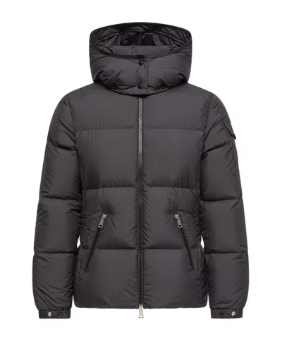 Moncler Fourmines Hooded Short Down Jacket In Black