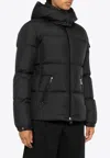 Moncler Down Fourmines Hooded Jacket In Black