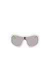 Moncler Franconia Shield-frame Sunglasses In Nude