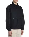 Moncler Fredarola Virgin Wool Down Jacket In Dark Blue
