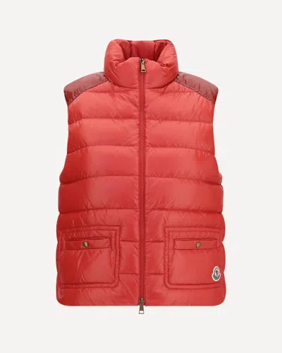 Moncler Multicolor Polyamide Shell Jacket In Red