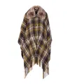 Moncler Fringed Cape In Multi