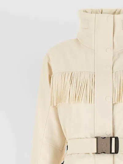 Moncler Fringed Ski Suit In Neutral