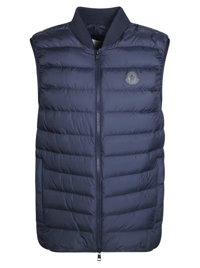 Moncler Froissel Quilted Insulated Vest For Men In Blue