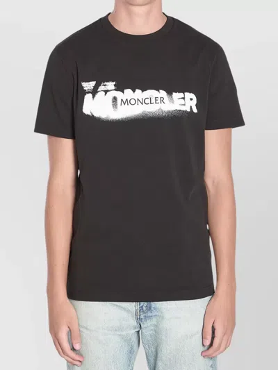 MONCLER FRONT DOUBLE SIGNATURE PRINT T-SHIRT