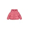 Moncler Fuchsia Laurie Down Jacket For Baby Girl With Logo In Fuchsia